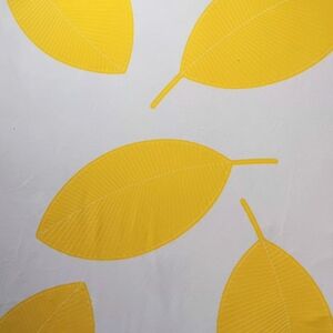 Marimekko "Stilla" Yellow Leaf Pattern Tablecloth Table Runner